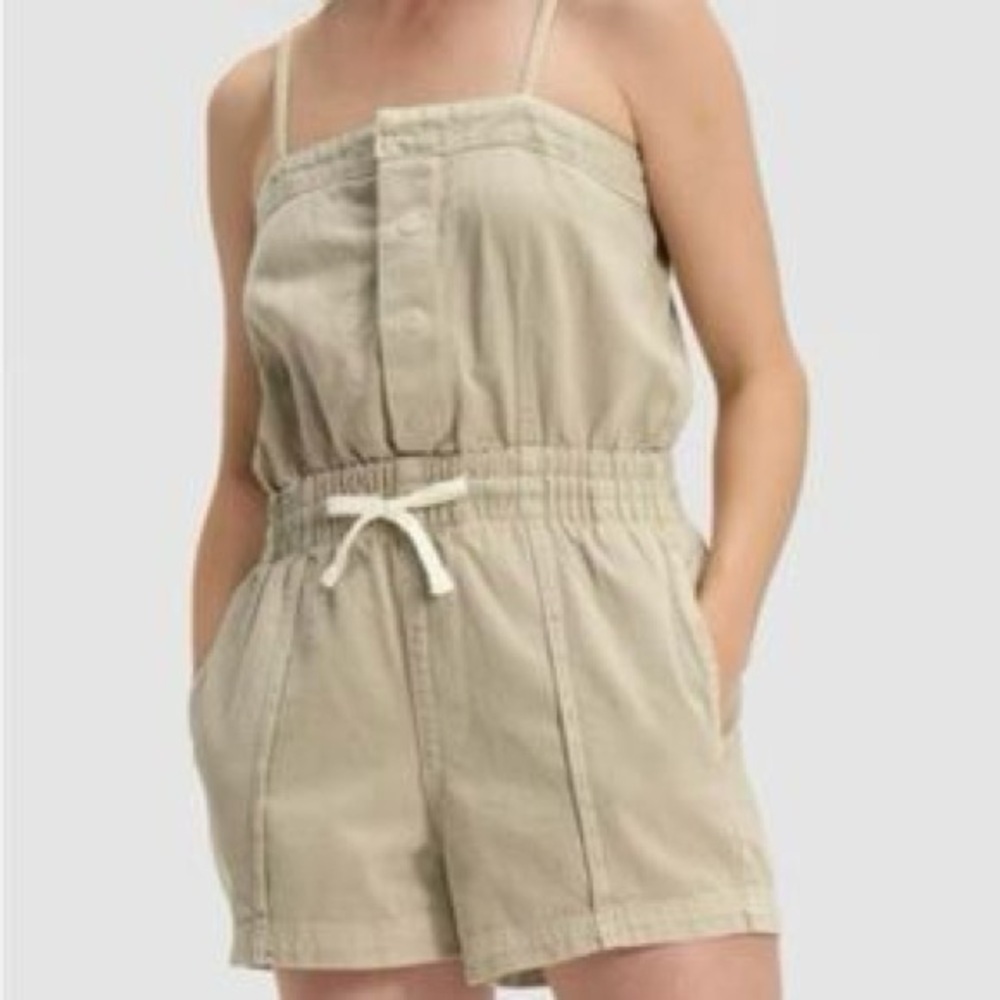 Universal Thread - Women’s Ruffle Trim Button Front Romper Various Sizes - Picture 11 of 12